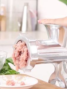 เครื่องบดเอนกประสงค์แบบมือหมุน เบอร์#5 ฟรีกรวยยัดไส้กรอก สามารถบดหมู บดเนื้อ บดปลา บดเครื่องเทศได้ ทำไส้กรอก เครื่องยัดไส้กรอก ประกอบอาหารต่างๆได้อย่างง่ายดาย MK