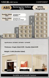 BEIQIVI | Hollow Brick Lattice Double-Sided Lightweight PU Cement Panel