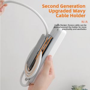 Wall Mount Plug Strip Cable Organizer