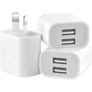 Double USB Wall Plug Adapter 2-Port USB AU Plug 5V/2.1A Charger 2-Port USB AU Plug 5V/2.1A Charger For Phone