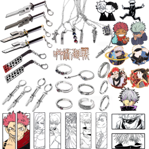 Fushiguro Toji Inverted Spear of Heaven Keychain Jujutsu Kaisen Nanami Kento Weapon Pendant Key Chain for Men Cool Keyring Gift