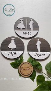 Bảng WC Decor nam nữ tròn cao cấp