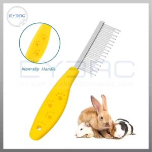 Single Stainless Pet Comb with Plastic Handle
