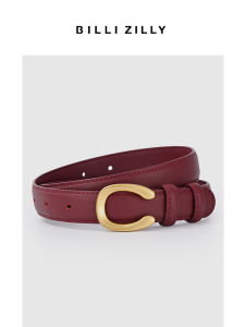 BILLI ZILLY | Elegant Red Leather Belt with Design Sense