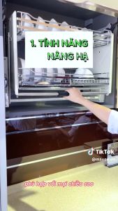 (Chính hãng) Giá Bát Nâng Hạ Inox304 KANZI Chỉnh Cao Thấp Hộp Số Chống Kẹt Kệ Đựng Đồ Nhà Bếp Thông Minh