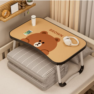 Foldable Bedside Small Table Laptop Desk Stand Student Dormitory Writing Desk Children Book Reading Desk Multi-Functional Storage