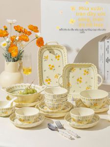 YICHEN | Bộ Đồ Dùng Bàn Sứ Đẹp Lớp Men Dưới