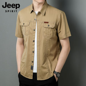 Jeep Tinh Thần áo nam Quá Khổ 8xl tay ngắn Mỏng Hàng Hóa Áo sơ mi trẻ em thoáng khí tay ngắn tay ngắn Áo Sơ Mi