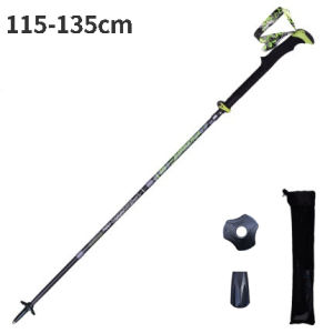 Pioneer Folding Ultralight Quick Lock Trekking Poles Hiking Pole Race Running Outdoor Walking Stick Carbon Fiber 115-135cm