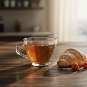 Set 6 Bộ Ly Tách Thủy Tinh Cổ Điển 160ml – Ly Cà Phê Trà Hoa Văn Nổi