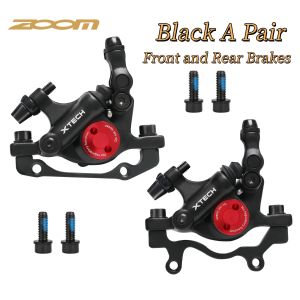 ZOOM XTECH HB100 MTB Hydraulic Disc Brake Calipers Front Rear 160mm Folding Pull Wire Black Red Brake for MTB Bike Brake Set