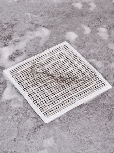 Square Bathroom Drain Hair Filter Net Pool Drainage Cover Cuttable Sink Drainage Mesh Hair Clogging Prevention Drain Cover