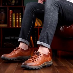 Leedoo Sepatu kulit Casual Pria Sneakers Outdoor High Quality MC405 - sepatu snacker pria inport ori