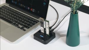 MAIWO 2bay M2 NVMe SSD Cloner Docking Station to USB-C 10Gbps Hard Disk Clone for PCIe M.2 SSD Enclosure Adapter UASP and TRIM compatible PCIe4.0 2230 2242 2260 2280 22110