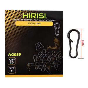 Hirisi 100pcs Fishing Snap Clips Speed Links Fishing Swivel Quick Change Carp Terminal Tackle Accessories AG039