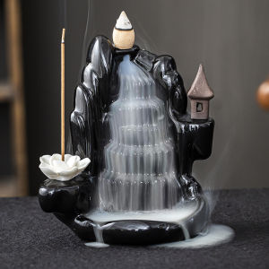 กระถางธูปไหลย้อนกลับ กระถางธูปไม้จันทน์ กระถางธูปหอม กระถางธูปเซรามิกสร้างสรรค์ สายเครื่องประดับ ธูปใส่กลับเข้าไปในกระถางธูปหอธูปผู้ผลิตขายส่ง