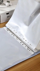 Clear Book Refill Long/A4 Clear Sheet Protector 11-Hole Binder File Folder Refill Paper Organizer