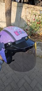 Helm bogo anak usia 2-7 tahun kaca datar / flat motif prempuan