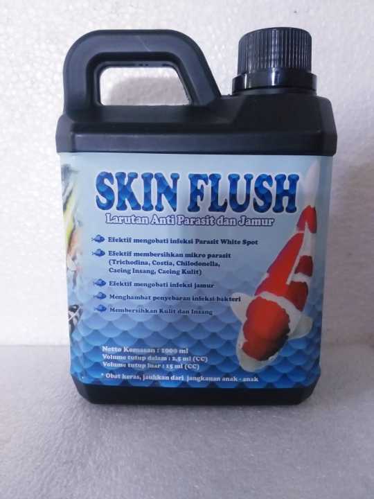 SKIN FLUSH LARUTAN ANTI PARASIT DAN JAMUR IKAN KOI IKAN KOKI ORIGINAL