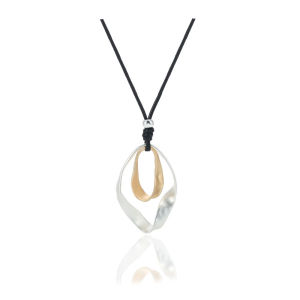 Vintage Simple Geometric Hollow Out Layered Pendant Long Necklace Casual Fashion Jewelry