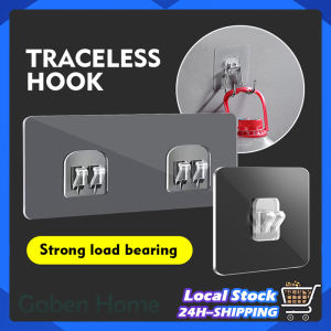 Hanging Shelf Hooks Transparent Self-Adhesive Wall Storage Rack Fixing Patch Strong Snap For Kitchen Bathroom Gadgets