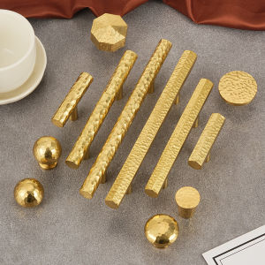 MAIYUQI | New Brass Solid Hammered Finish Cabinet Handle