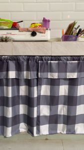 KOLDA - Gorden Kolong Dapur Poni Kotak-Kotak Minimalis  Bisa Custom Size Tinggi Gorden Kolong Motif Hordeng Kolong Dapur Karakter Murah