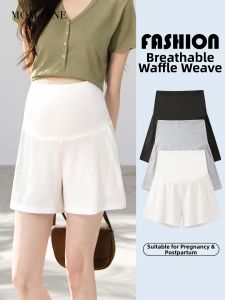 Mom Jane | Pregnant Friendly Lightweight Summer Shorts For Small Individuals White