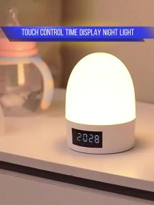 Touch Rechargeable Night Light 3Color USB LED Bedside Lamp Soft Ambient Lighting for Baby Kids Room Ideal Children Festival Gift