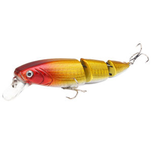 11.5cm/15g Multi Section Sea Bass Hard Fishing Lures 3D Eyes 1PCS Crankbaits Minnow Swimbait Fake Artificial Wobblers Tackle
