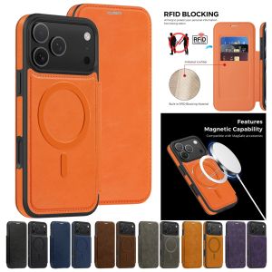 Luxury Magnetic Flip Leather Wallet Case For iPhone 17E 16E 17 Promax 16 Pro Max 15 Plus 14 13 12 Card Slot Holder Phone Cover