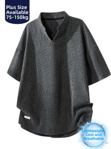 BINHANG | Cool V-Neck Loose Breathable Slim Fit Summer T-Shirt