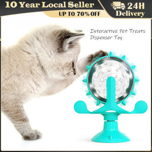 Interactive Treat Leaking Toy For Cat Small Dogs Slow Feeder Dispenser Puppy Funny Rotatable Wheel Improve IQ Kitten Accessories