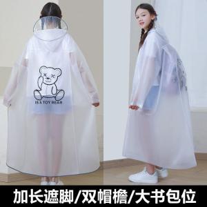 Long School Raincoat for Teenagers And Children Boys And Girls Full Body Waterproof Rain Suit for School Uniforms And Rain Gear