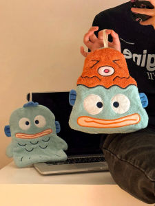 Thickened Kitchen Towel Cute Fish Hand Drying Cloth Bathroom Cartoon Paper Towel Wall Hanging Absorbent Household Cleaning Tool