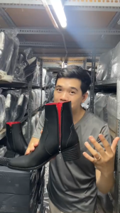 Giày western boots thời trang G1337 da lì đế cao có khóa kéo