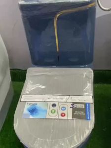 L.Hê Freeship Bồn cầu nguyên khối kẻ viền phong cách YAMATO  sang trọng men tuyết nano phủ ceramic cao cấp - Bảo hành 15 năm