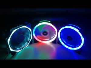 LED Light RGB Coloured Light Cooling Fan Smooth Spinning Fan Minimal Fan Vibration 120mm 12cm DC 12V For PC
