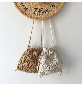 Túi Đeo Vai Đan Màu Trơn Túi Đeo Vai Đan Mùa Hè Túi Đi Biển Túi Đeo Chéo Túi Đeo Vai Đơn Túi Đeo Vai Mềm Túi Đeo Vai Nhỏ