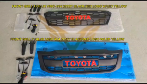 TOYOTA HILUX VIGO 4x4 KUN25 2005 2008 2011 FRONT BUMPER BLACK GRILL GR DRL LED LIGHT FOG LAMP