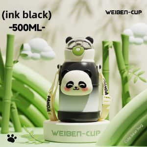 OUHUAGUAN | Cute Portable Insulated Water Bottle with Straw