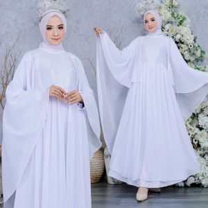 GAMIS ABAYA TURKI TERBARU MEWAH TERMURAH MODEL KAFTAN RENDA JERSEY PREMIUM MIX CERUTY BABY DOLL