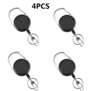 QAJTAO Measuring tape with scale extendable buckle alloy frame easy to pull outdoor sports keychain measuring fish ruler
