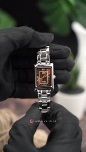 Jam Tangan Wanita Casio LTP-1234DD-5A Brown Dial Silver Stainless Steel Band