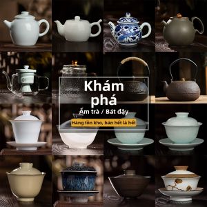 SANQINTANG | Bộ Đồ Gốm Flawed Tích Trà Thay Đổi Lò Jingdezhen Tay Xách Bên