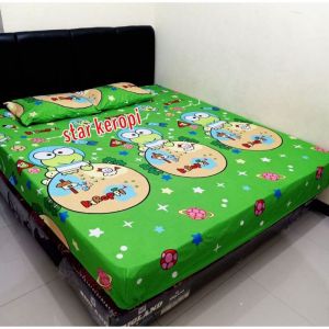 Sarung kasur resleting Motif Keropi || Sprei No.1 || Termurah dan berkualitas