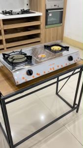 Lucky Flame เตาคู่ฝาเตาทองเหลือง+อินฟราเรด สแตนเลส รุ่น HQ-2112S HQ 2112S