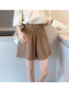 AMILUCK | High Waist Khaki Shorts Womens Fashion Loose Fit Casual Pants A-Line Wide Leg Pants Slimming Effect Spring 2023 New Arrival