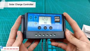 (ada stok dikirim dari jakarta)Solar Charge Controller LCD LED Display Solar PWM 12V/24V 10A 20A 30A 50A 60A USB Panel Surya Charge