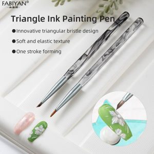 New Triangle Hair Nail Painting Brush Nail Polish Flowers Leaves Butterfly Painting Pen Nail Art DIY Design Tool
